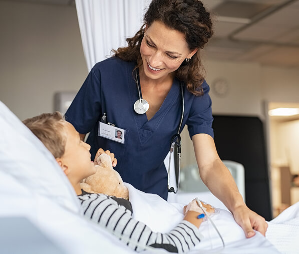 nurse with patient using painease