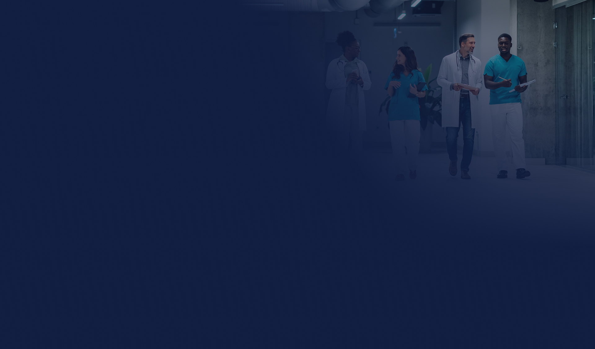 doctors and nurses walking
